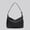 Black, variant on black woven hobo shoulder bag with adjustable strap for women
