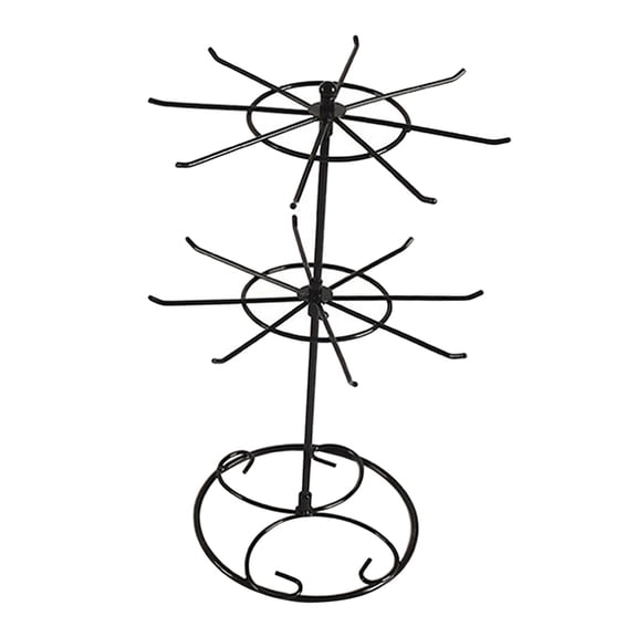 Segolike 2- Tier Rotating Earring Bracelet Necklace Jewelry Display Stand Holder Rack Black