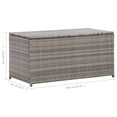 thumbnail image 4 of vidaXL Garden Storage Box Poly Rattan 100x50x50 cm Grey, 4 of 5