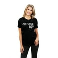 thumbnail image 2 of Air Force Wife Women's Fashion Relaxed T-Shirt Tee Heather Black Large, 2 of 5