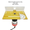 thumbnail image 3 of Router Lift Kit, Aluminum Alloy Router Table Insert Plate For Woodworking, Router Drilling Insert Mounting Plate With Insert Rings, For Router Table Saw, 3 of 8