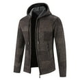 thumbnail image 3 of Lilgiuy Men's Autumn And Winter Stand Collar Sweater Casual Fleece Jacket Coffee Winter Clothes for 2022, 3 of 4