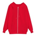 thumbnail image 6 of UAYOTSE Womens Zip Up Hoodies Oversized Sweatshirt Long Sleeve Fleece Jackets Coat Workout Y2K Outfits 2025 Fall Trendy(G292-Red,XL), 6 of 9