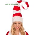 thumbnail image 3 of Sombrero de Navidad 2020, sombrero de elfo de peluche de Papá Noel, lindos sombreros de pavo creativos de dibujos animados a rayas, accesorios de decoración de adornos de fiesta de Navidad de Año Nuev, 3 of 4