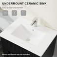 thumbnail image 5 of FFZ Goodyo 24" Wall Mounted Bathroom Vanity With Sink Floating Bathroom Cabinet Sink Combo, Soft-Close System, 2 Extra Big Drawers, Black, 5 of 6