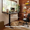 thumbnail image 2 of GUNAITO Height Adjustable Electric Standing Desk, 63 x 28 Inches Sit Stand up Desk, Memory Computer Home Office Desk, Black, 2 of 8