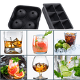 thumbnail image 4 of Bandeja para cubitos de hielo, moldes cuadrados para cubitos de hielo con tapa, embudo para whisky, reutilizable Vhermosa Utensilios de Cocina, 4 of 5