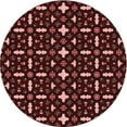 thumbnail image 1 of Ahgly Company Machine Washable Indoor Round Transitional Chocolate Brown Area Rugs, 5' Round, 1 of 7