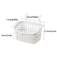thumbnail image 2 of Xihbxyly Cesta Colgante de Plástico, Organizador de Baño Que Ahorra Espacio, Material Pp Duradero, Gancho para Fácil Montaje, Solución de Almacenamiento Multiusos, Ducha, Cocina, Gris Blanco, Albaric, 2 of 2