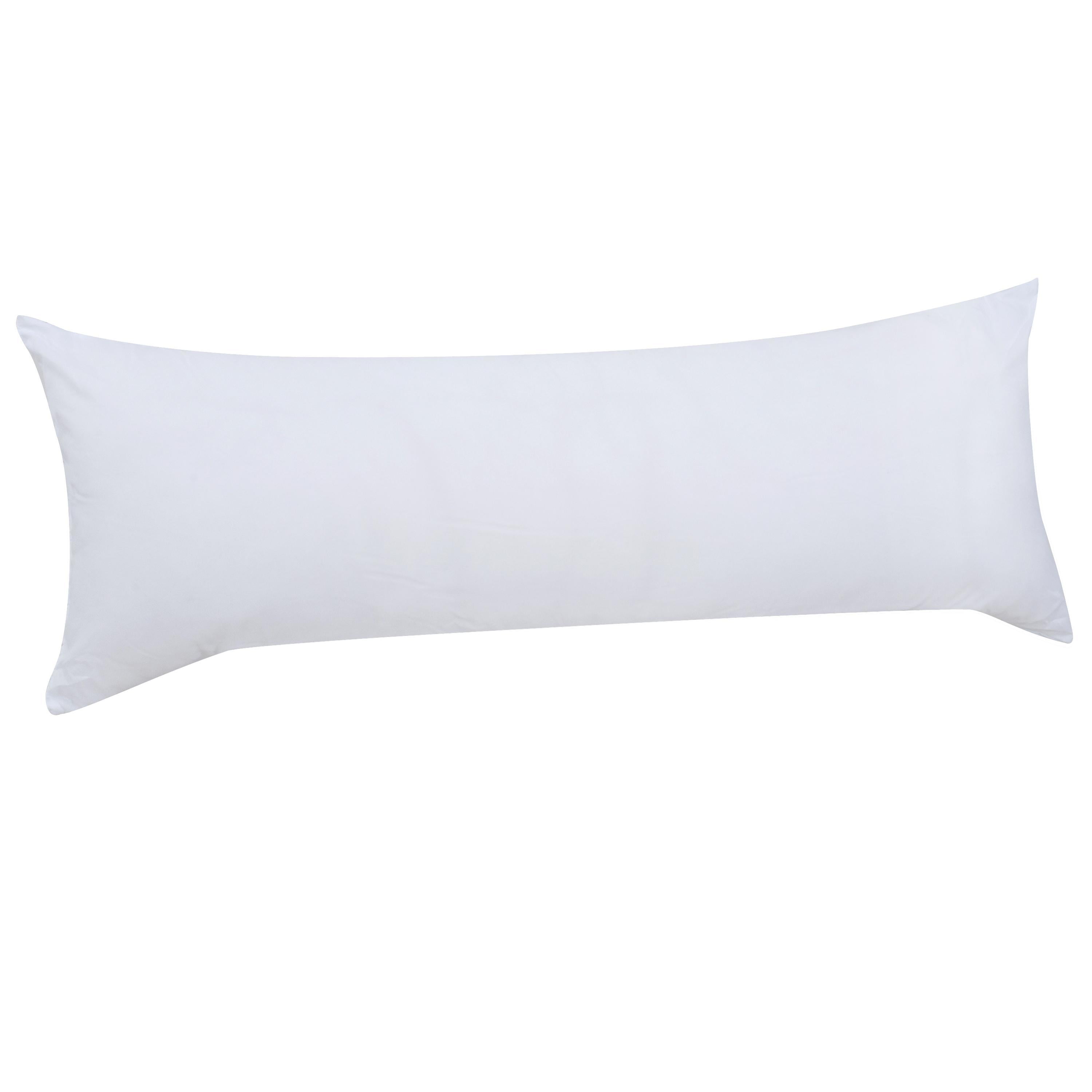 Mainstays 180tc 100 Polyester Body Pillow 20 X 54 In White Walmart Com Walmart Com