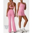 thumbnail image 5 of PISONIC 2 Piece Workout Sets for Women, Camisole Square Neck Tops & High Waist Shorts, Gym Yoga Pilates Outfits, 5 of 9