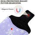 thumbnail image 3 of Haosy Adorable Pastel Purple Snowflake Golf Mallet Putter Cover Strong Magnetic Leather Golf Club Headcover Closure, 3 of 7