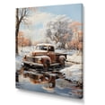 thumbnail image 2 of Designart "Frozen Wilderness Brown Pickup Truck" Pickup Truck Wall Decor, 2 of 5