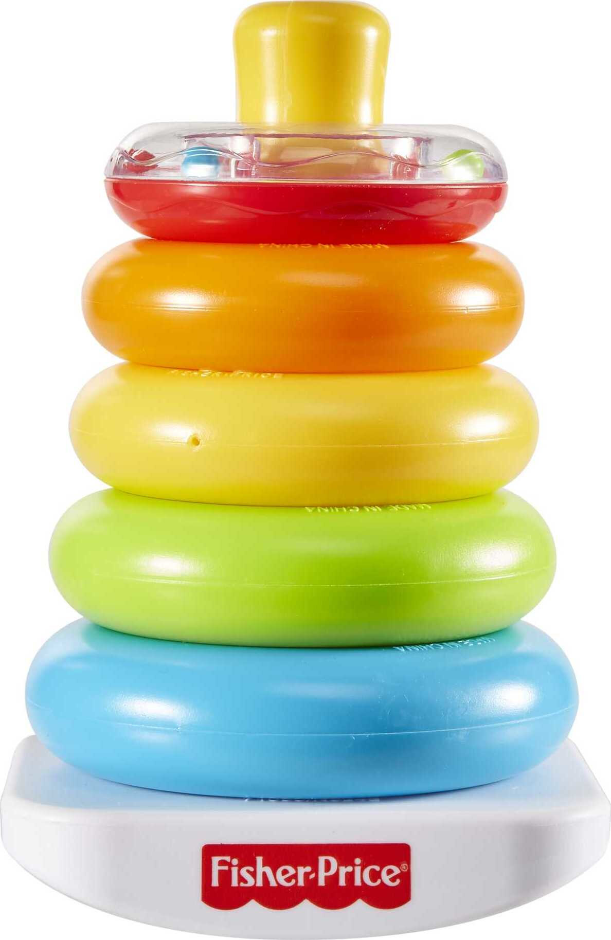 Fisher-Price Rock-a-Stack Ring Stacking Toy with Roly-Poly Base for Infants - image 5 of 6