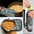 thumbnail image 5 of Yayeee Oven Mitts and Pot Holder Set of 2 Heat Resistant Kitchen Gloves Baking Hot Pad, Sea Plants Pattern, 5 of 5