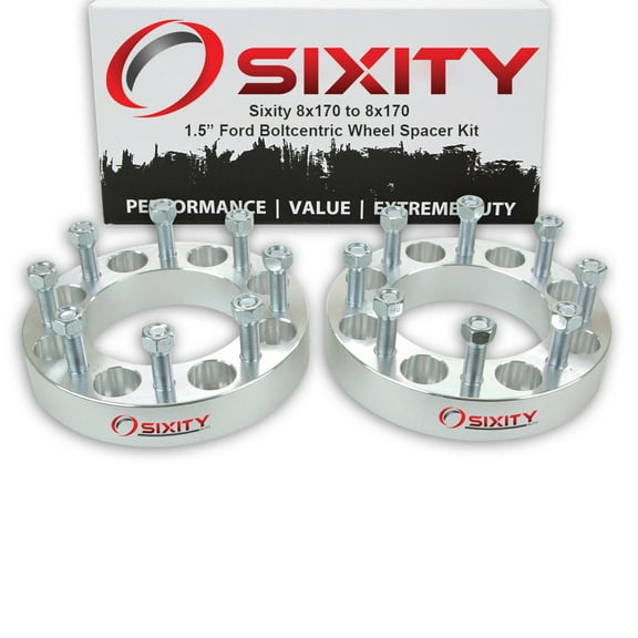 Sixity Auto 2 pc 1.5" 8x170 Wheel Spacers compatible with Ford E-350 Excursion F-250 F-350 Super Duty M14x1.5mm 1.75in Studs Lugs