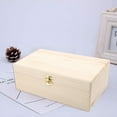 thumbnail image 3 of LAMIRO Wooden Box Burr-free Long-lasting Sturdy Unfinished Natural Wood Gift Box Desktop Decor, 3 of 7
