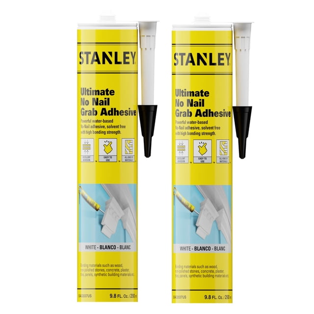 Adhesivo de construcción STANLEY Ultimate No Nail Grab, 300 ml, 2 unidades