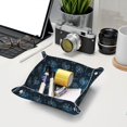 thumbnail image 6 of Valet Tray, Dandelions Faux Leather Desk Tray Vanity Tray Night Stand Organizer Catch All Tray Key Bowl for Entryway Table, Elegant Valet Tray Storage for Men Women, 6 of 7