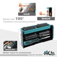 thumbnail image 3 of HB 112-Piece Magnetic Nut Driver & Bit Set KKM002-U, Phillips Pozi Slotted Hex Star Square Spline Tri-Wing Torq Clutch Bits, Magnetic Holder, Socket Adapter, Screwdriver Handle, Case, Made in Taiwan, 3 of 7