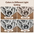 thumbnail image 7 of Design&I 4'x6' Washable Area Rug Snag-Free Skid-Resistant Medium Black White Floral and Leaf Design Elegant Swirling Foliage with Dotted Accents for Home Office, Under Desk, 7 of 7