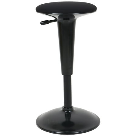 We're It Active Seating Wobble Stool, Black Fabric Seat and Black Frame