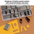 thumbnail image 3 of Coupe-Punch Creux, Coupe-Leather 24 Pcs Boîte Emballée pour Tissu Argile, 3 of 8