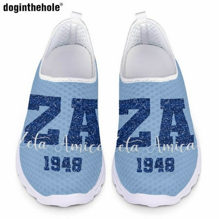 

Zeta Amicae Sorority Fashion New Casual Flat Shoes for Ladies Summer Light Breathable Mesh Shoes Slip on Sneakers