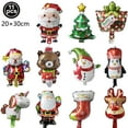 thumbnail image 1 of Adornos navideños Árbol de Navidad de pie Casa de nieve Alce Globo de aluminio Adornos para árboles de Navidad Suministros para fiestas de Navidad y Año Nuevo, 1 of 5