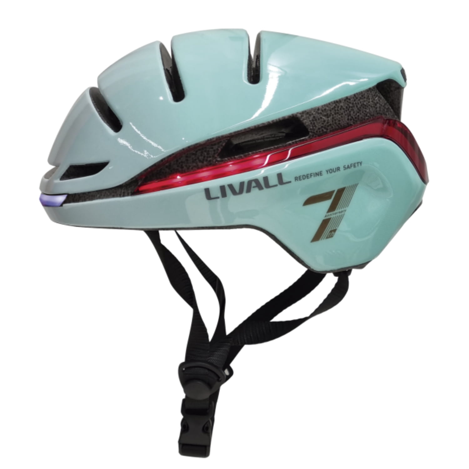 Casco De Bicicleta Niños Led Control Remoto Ajustable Verde Talle