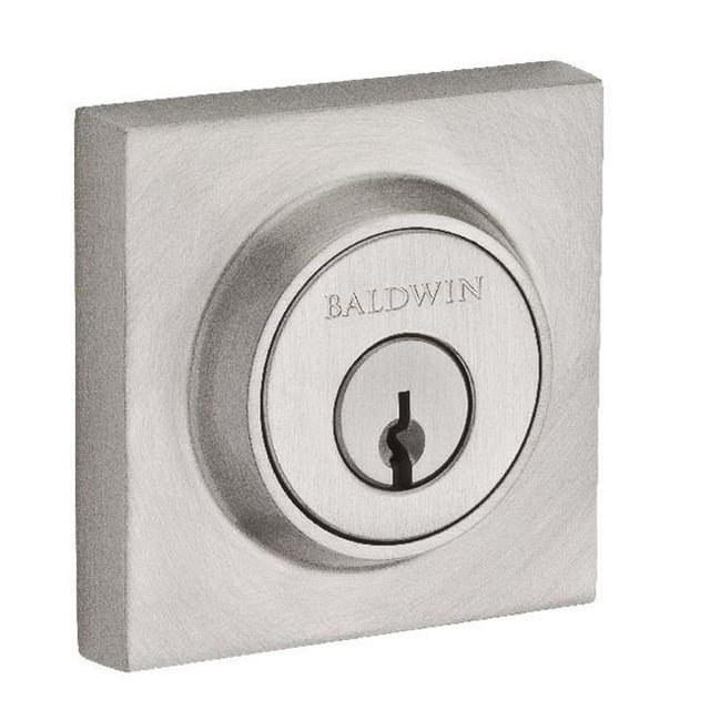 Baldwin DC.CSD.150 Double Cylinder Contemporary Square Deadbolt Satin Nickel