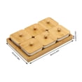 thumbnail image 2 of Miumaeov 6 Pcs Ceramic Snack Serving Tray Square Removable Compartment Tray Serving Moisture-Proof Bowls with Bamboo Lids and Pallets for Home Kitchen Snacks Condiments Appetizers, 2 of 17