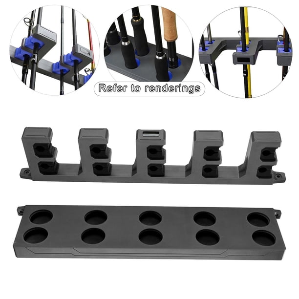 Soporte para cañas de , tienda de hasta 10 cañas, accesorios de cochera, organizador de herramientas de almacenamiento, soporte de exhibición, - negro