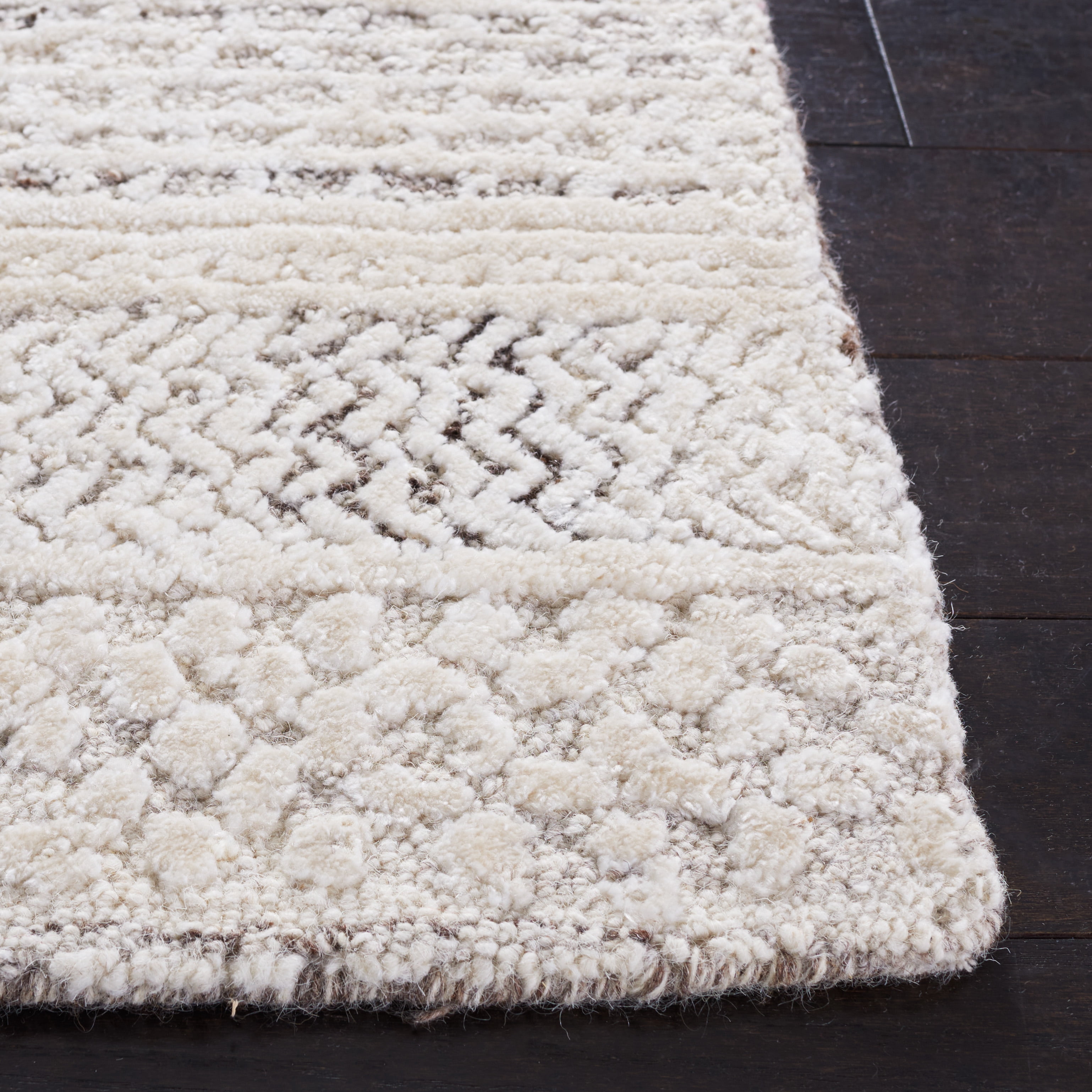 SAFAVIEH Glamour Andreas Geometric Area Rug, Natural/Ivory, 5' x 8'