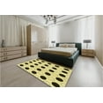 thumbnail image 5 of Ahgly Company Machine Washable Indoor Round Transitional Mustard Yellow Area Rugs, 7' Round, 5 of 7