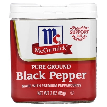 McCormick, Pure Ground Black Pepper, 3 oz Pack of 4