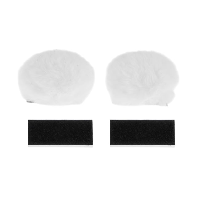 Accesorios para Casco de Motocicleta Decoración Orejas de Oso 3D para Cascos de Motocicleta Bicicleta Esquí Pegatinas de Peluche Blancas 1 Set