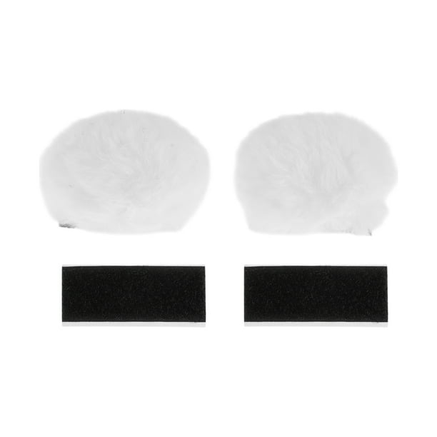 Accesorios para Casco de Motocicleta Decoración Orejas de Oso 3D para Cascos de Motocicleta Bicicleta Esquí Pegatinas de Peluche Blancas 1 Set