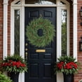 thumbnail image 4 of 26 inch Lush Christmas Wreaths for Front Door with Red Berries Christmas Decorations Real Touch Faux Cedar Wreath Large Winter Green Wreaths for Windows Outdoor Indoor Walls Home Xmas Holiday Decor, 4 of 18