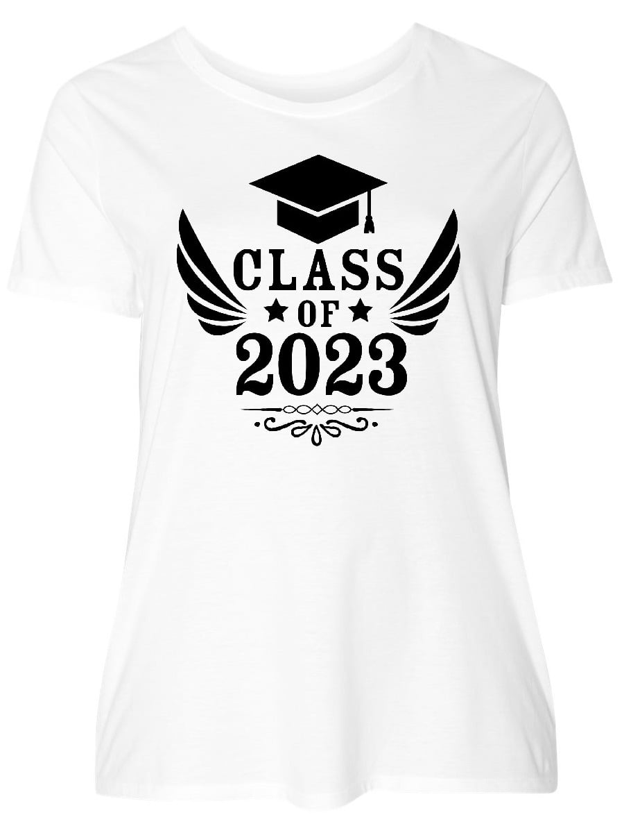 Inktastic Class Of 2023 With Graduation Cap And Wings Womens Plus