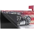thumbnail image 5 of Motorcycle with American Flag Background Magnetic Mailbox Cover Patriotic 4th of July Mailbox Covers Magnetic Wrapped Standard for Standard Mailboxes, 5 of 6