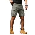 thumbnail image 3 of Trgacdwlo Cargo Shorts for Men Multi Pockets Elastic Waist Mens Athletic Shorts Running Hiking Summer Lightweight Mens Casual Shorts Light Gray XXXL, 3 of 7