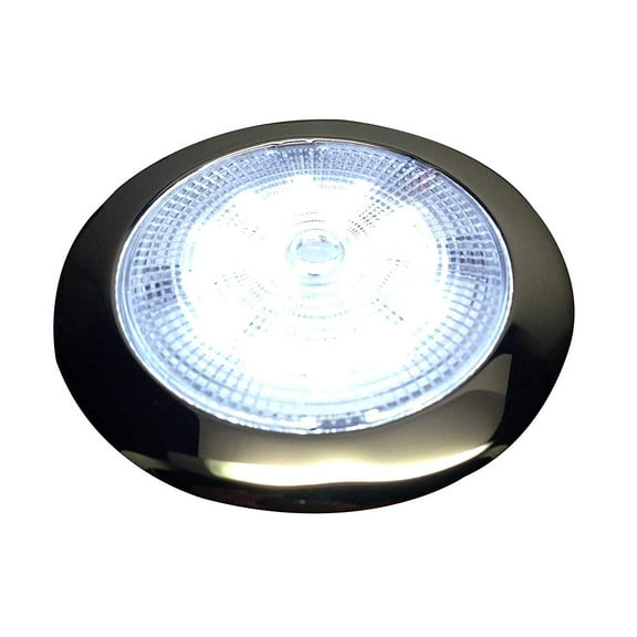 MARINE BOAT RV TRAILER LED BRIGHT WHITE RED SLIM CEILING LIGHT STAINLESS STEEL