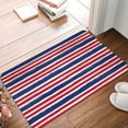 thumbnail image 4 of Sikiie USA Colors Stripes Print Flannel Anti-slip Floor Mat 16x24in, Thickened Dustproof Entrance Door Mat Floor Mat for Kitchen, Bathroom, Laundry Room, 4 of 7
