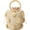 A-beige, variant on Summer Straw Bag for Women Pearl Flower Bucket Tote Bag Diamond Handbag Hand Woven Rattan Shell Purse Drawstring