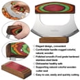 thumbnail image 3 of Cortador de pizza MaHoo con mango de madera de acero inoxidable de 6.5 pulgadas, 3 of 7