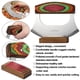 thumbnail image 3 of Cortador de pizza MaHoo con mango de madera de acero inoxidable de 6.5 pulgadas, 3 of 7