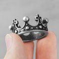 thumbnail image 1 of Royal Crown Stainless Steel Retro Rhinestone Man Woman Rings Simple Trendy Punk for Male Girl Boyfriend Jewelry Gift Wholesale R084C-Retro 10, 1 of 6