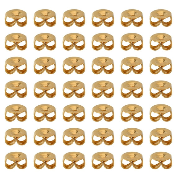 Earring Backs Ear Replacement Backing Push Stud Pad Clutch Golden Stopper Safety Locking Metal Steel Stainless Gold