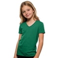 thumbnail image 2 of Wuxian Boys Toddler Casual Tshirt Stylish V-Neck Short Sleeve Comfort Soft Tee Summer Basic Tees Solid Lightweight Comfy Loose Tops Blouse Cozy Clothes Truck dailywear,Dark Green,13-14 Years, 2 of 5